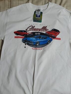 Delta White T-Shirt with Holographic GM Patch